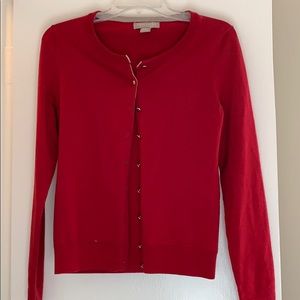 Banana republic red cardigan